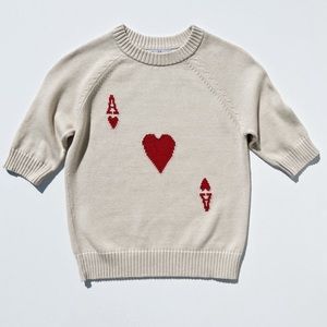 Rachel Antonoff Ace Playing Cards Sweater